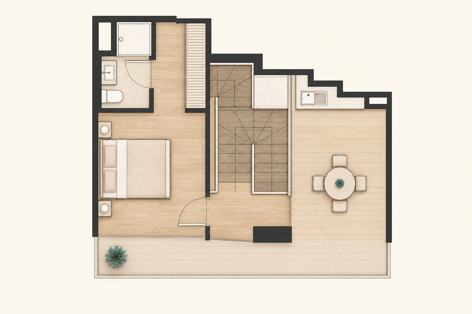 Level three floor plan of The Nazca Penthouse